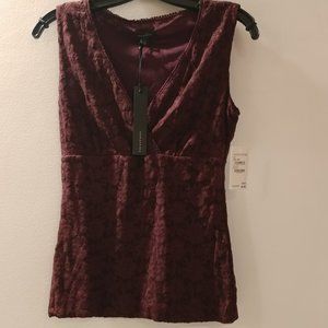 Semantiks brand  burgundy lace tank top XS